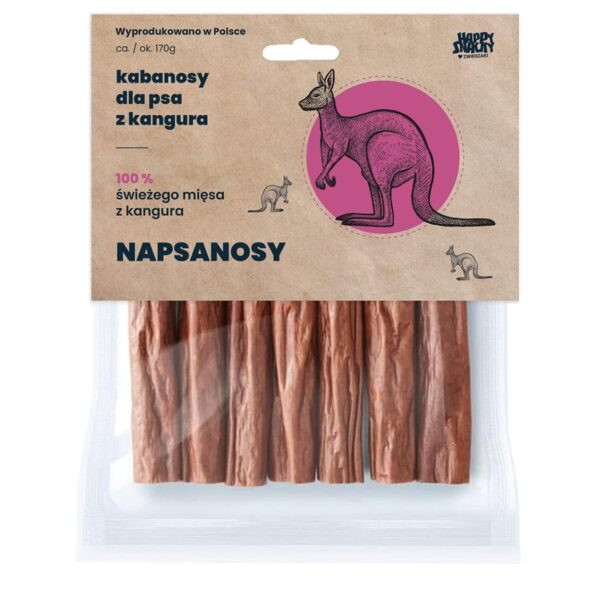 HAPPY SNACKY NAPSANOSY Z KANGURA 7SZT PSI PRZYSMAK