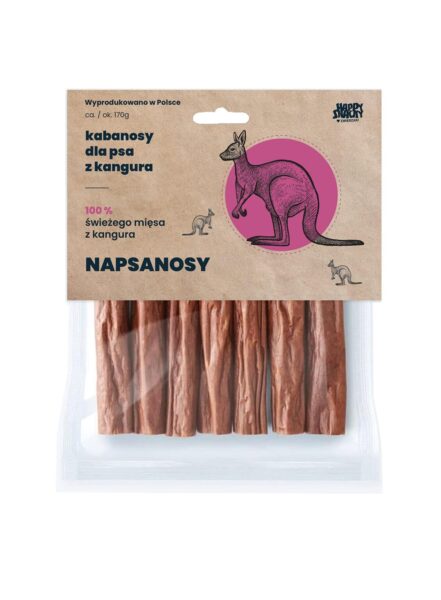 HAPPY SNACKY NAPSANOSY Z KANGURA 7SZT PSI PRZYSMAK