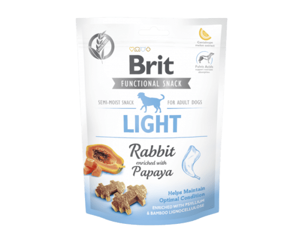 1d4efc036aaab5a3c76c672f4595106d.png BRIT CARE FUNCTIONAL SNACK LIGHT RABBIT 150g / Półmiękki przysmak