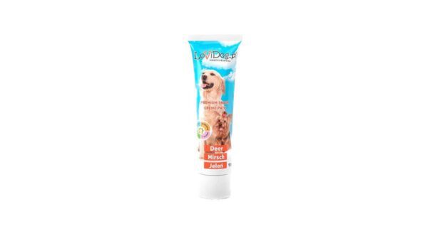 LOVI DOG Pasztet dla psa z JELENIEM TUBKA 90G