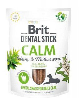 BRIT DENTAL STICK CALM WITH HEMP & MOTHERWORT 251G / Przysmak dla psa