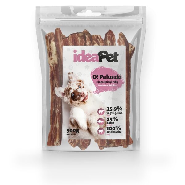 PALUSZKI JAGNIĘCINA RYBA 500G IDEAPET PRZYSMAK