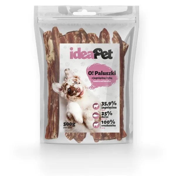 PALUSZKI JAGNIĘCINA RYBA 500G IDEAPET PRZYSMAK