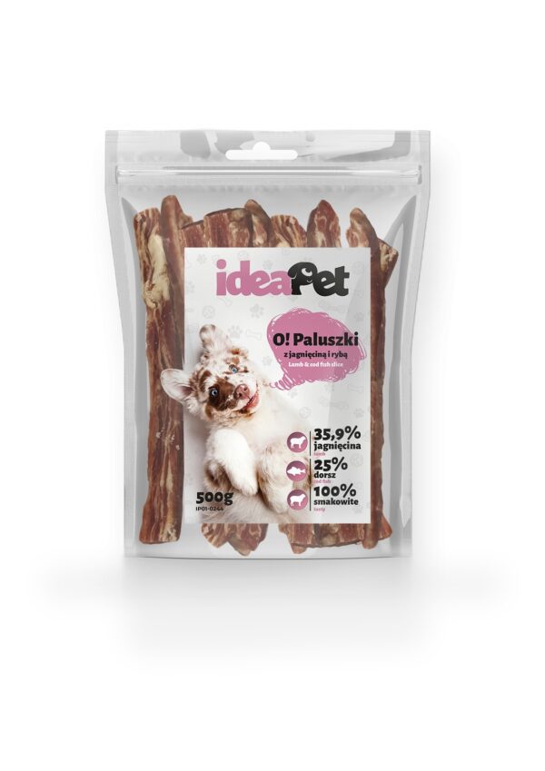 PALUSZKI JAGNIĘCINA RYBA 500G IDEAPET PRZYSMAK