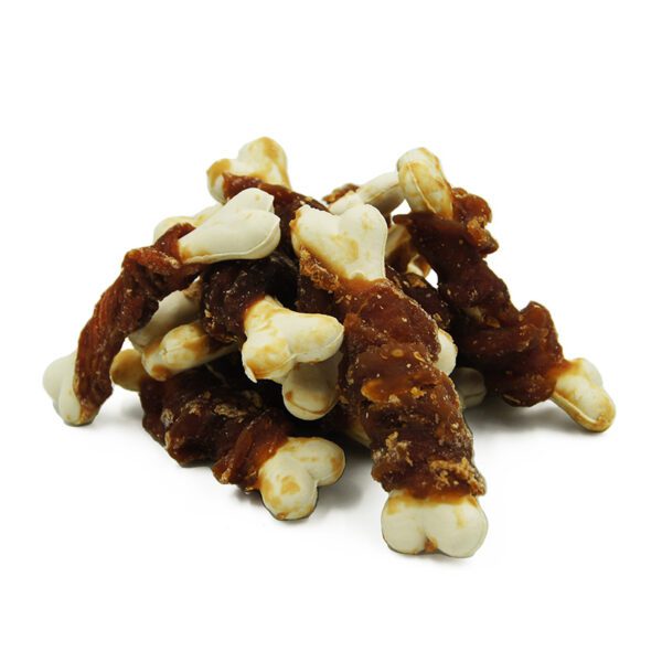 56e71dfb80afdb306646b2dd0519b27f.jpg Healthy Kostka wapienna z kaczką 500g / Przysmak dla psa