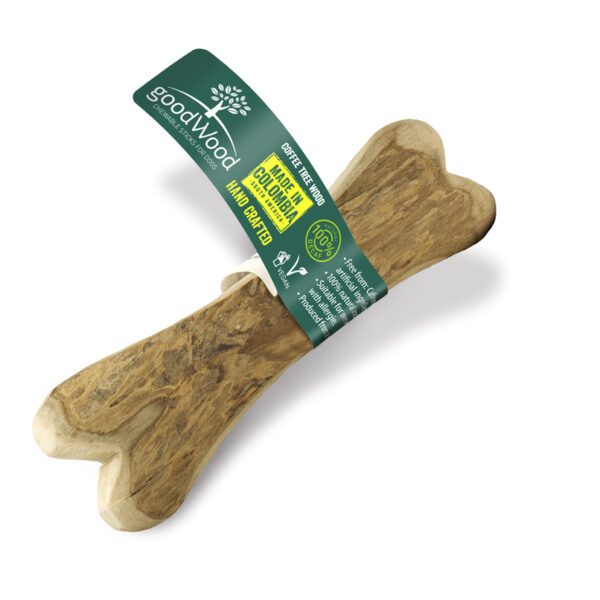 5cd4bf8d6363b7f5dd8b43f0fd65a330-1.jpg GOODWOOD Gryzak z drzewa kawowego Kształt Kości ok. 14cm / Dla psa