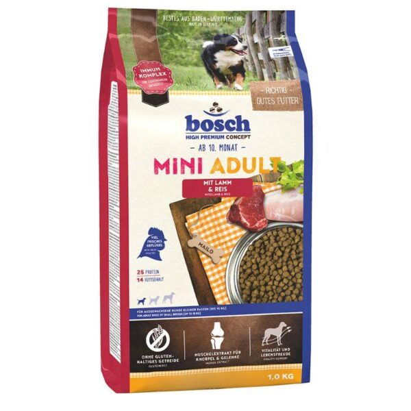 BOSCH MINI ADULT LAMB RICE 1 kg / karma dla małego psa z jagnięciną