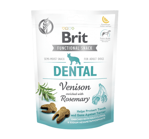 BRIT CARE FUNCTIONAL SNACK DENTAL VENISON 150g / Półmiękki przysmak