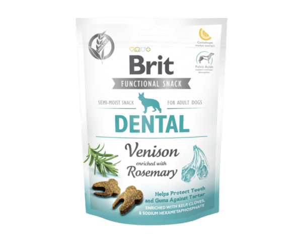 BRIT CARE FUNCTIONAL SNACK DENTAL VENISON 150g / Półmiękki przysmak