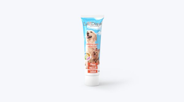 LOVI DOG Pasztet dla psa z JELENIEM TUBKA 90G