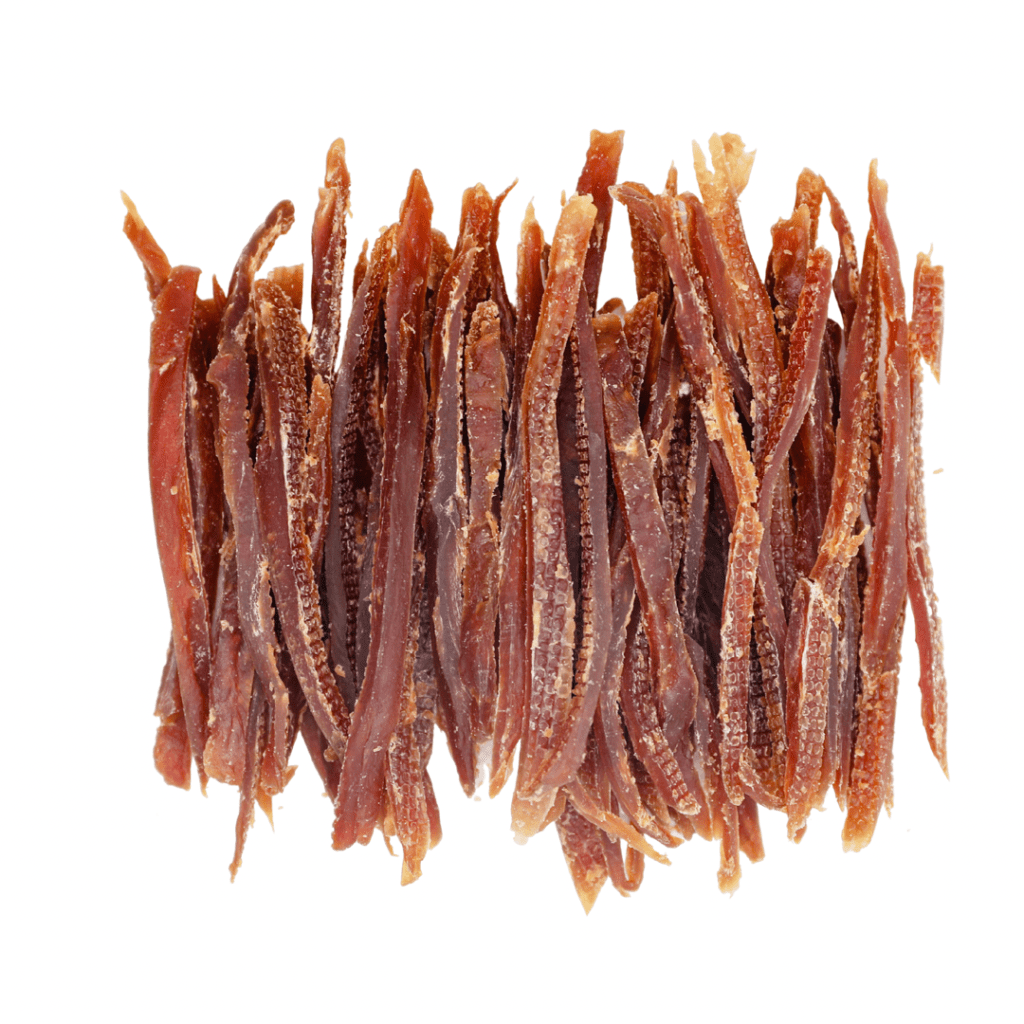 b5422927ff26d807ad067cc76a31ae64.png HAPPY SNACKY MIĘKKIE STRIPSY Z KACZKI 500G
