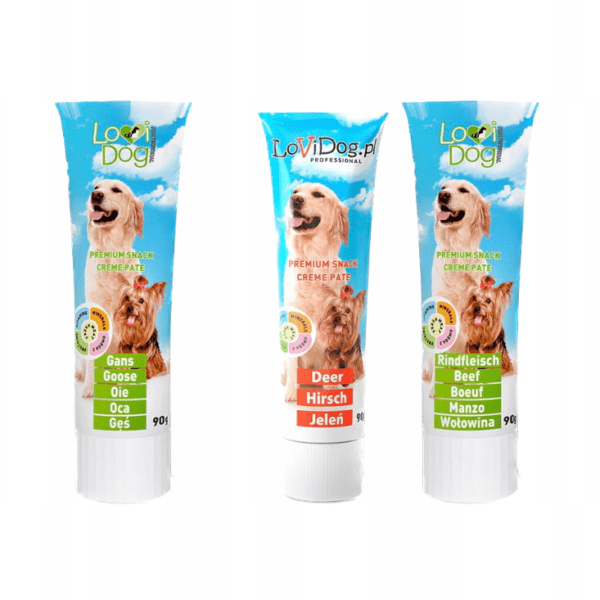 ba7824fa2bf99ae60b1e90d58aa17c15.png LOVI DOG TUBKA Pasztet dla psa 5 x 90G mix smaków