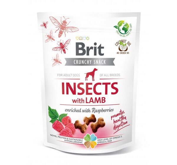 BRIT CARE DOG CRUNCHY CRACKER INSECT & LAMB 200g / Przysmak dla psa