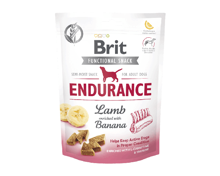 ed5d542ee93fcce38cca871154dd4823.png BRIT CARE FUNCTIONAL SNACK ENDURANCE LAMB 150g / Półmiękki przysmak