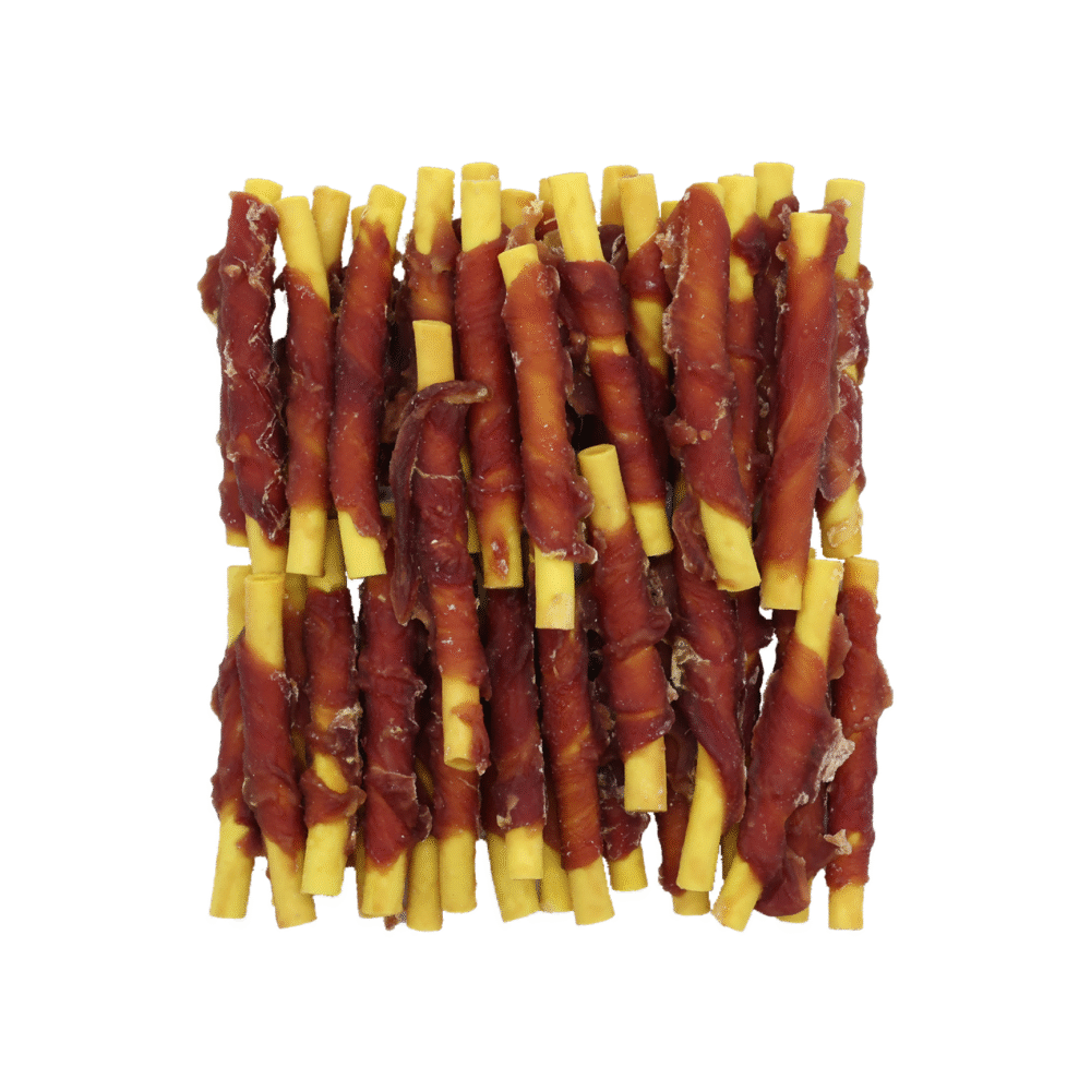 UNIQ PETS przysmaki dla psa rurki z batatów owinięte kaczką 500g