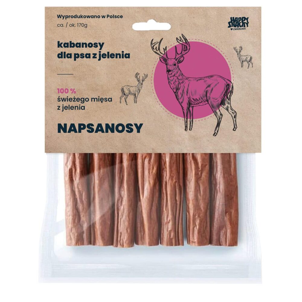 HAPPY SNACKY NAPSANOSY Z JELENIA 7SZT