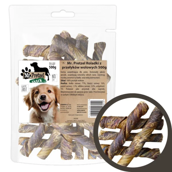 Mr. Pretzel Roladki z przełyków wolowych 500g