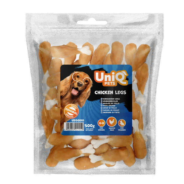 0f40b9108339e74f9c7c39fc265a1417.png UNIQ PETS dog snacks 500g Kurczakowe udka