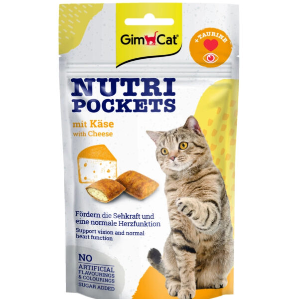 GIMCAT NUTRI POCKETS KOT SER+TAURYNA 60G Przysmak