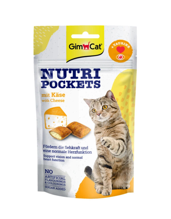 GIMCAT NUTRI POCKETS KOT SER+TAURYNA 60G Przysmak