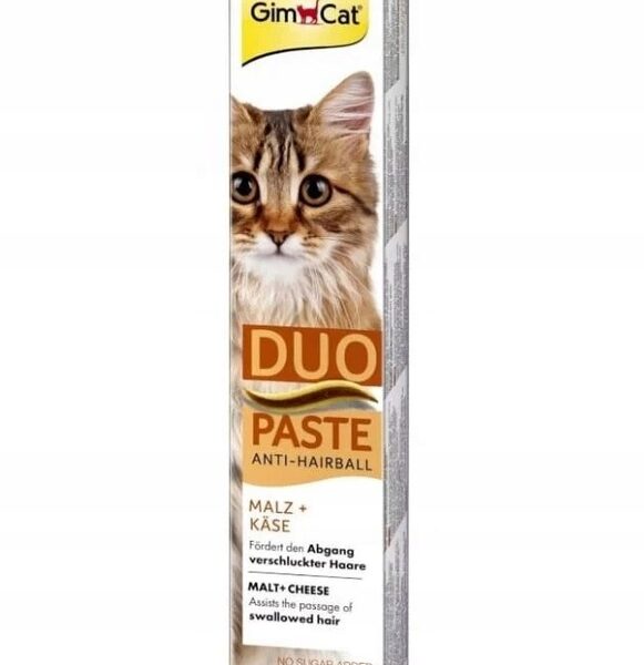 GIMCAT Duo Paste Anti-Hairball Malt i Cheese 50 g pasta odkłaczająca