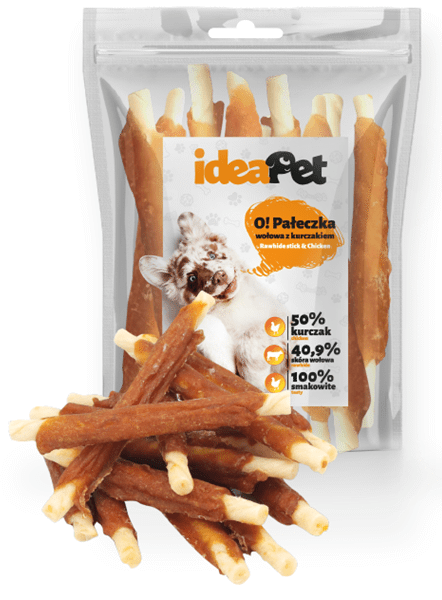 ideaPet Pałeczka wołowa z kurczakiem 500g / Przysmak dla psa