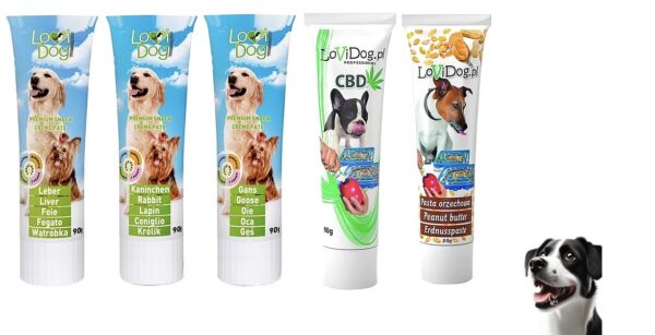 LOVI DOG TUBKA Pasztet dla psa 5 x 90G mix smaków / Przysmak dla psa