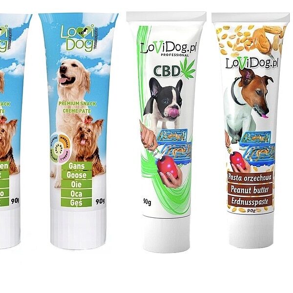 LOVI DOG TUBKA Pasztet dla psa 5 x 90G mix smaków / Przysmak dla psa