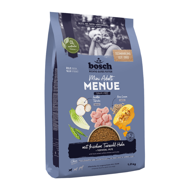 Bosch Menue Mini Adult z kurczakiem 1 kg - karma bez zbóż dla psa