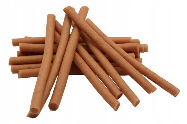 57335c9662114f9111ed09a69a4c4611.jpg Przysmak dla psa Paluszki z łososiem 500g