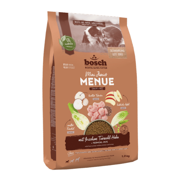 BOSCH MENUE MINI JUNIOR  sucha karma bez zbóż dla szczeniąt małych ras 1 kg