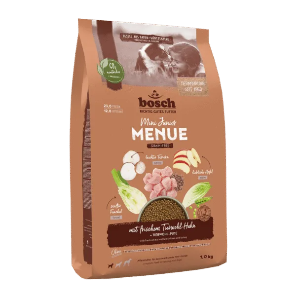 BOSCH MENUE MINI JUNIOR  sucha karma bez zbóż dla szczeniąt małych ras 1 kg