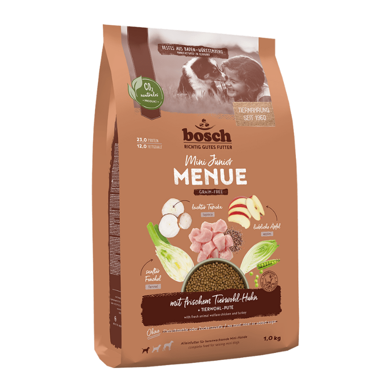 BOSCH MENUE MINI JUNIOR  sucha karma bez zbóż dla szczeniąt małych ras 1 kg