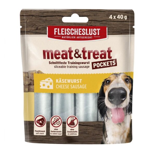 MEATLOVE MEAT & TREAT kurczak z serem 4X40G / Przysmak dla psa