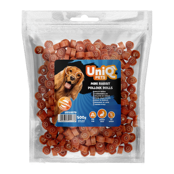 UNIQ PETS rollsy sushi z królikiem przysmaki dla psa 500g