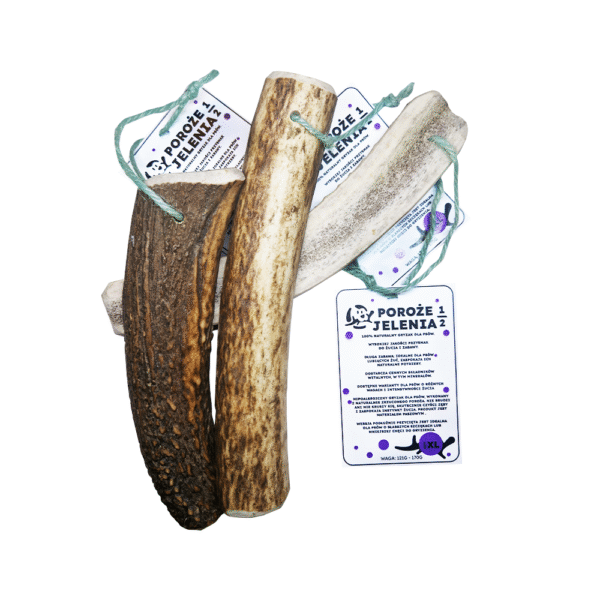 GRYZAK NATURALNY poroże jelenia dla psa XL SOFT połówka 18-22 cm