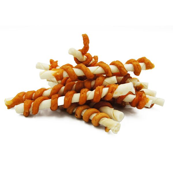 722461dd5bbcf4d45367ad65a5c9d6aa.jpg HEALTHY Skóra wołowa z kurczakiem 500g / Przysmak dla psa