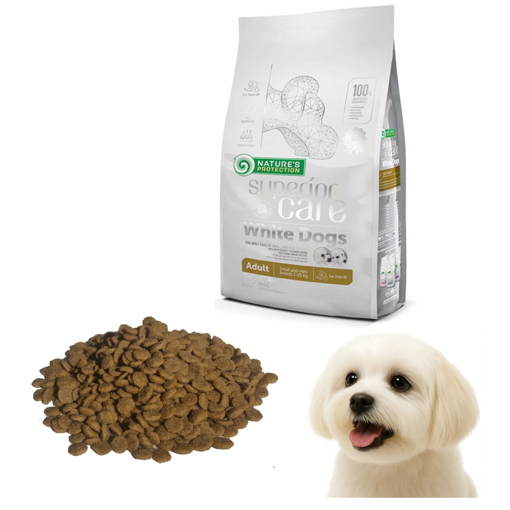 Nature's Protection karma sucha z jagnięciną dla ras białych 1,5 kg / LUZ