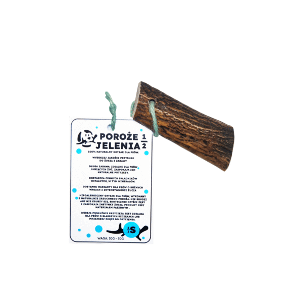 GRYZAK NATURALNY poroże jelenia dla psa S SOFT połówka 9-11 cm
