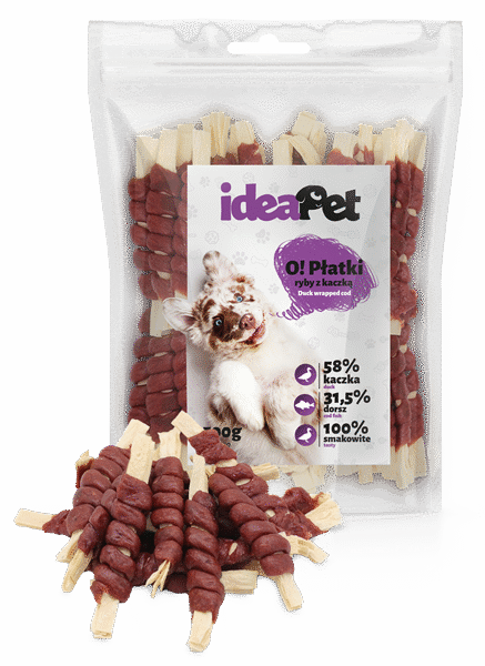 ideaPet Płatki ryby z kaczką 500g / Przysmak dla psa