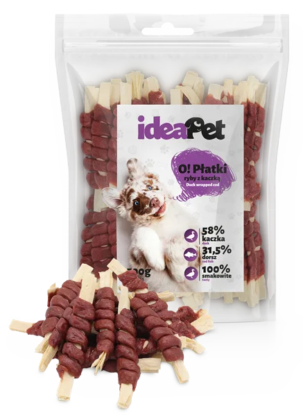 ideaPet Płatki ryby z kaczką 500g / Przysmak dla psa