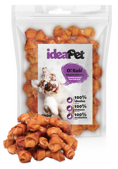 ideaPet Kość wiązana z kaczką 500g / Przysmak dla psa