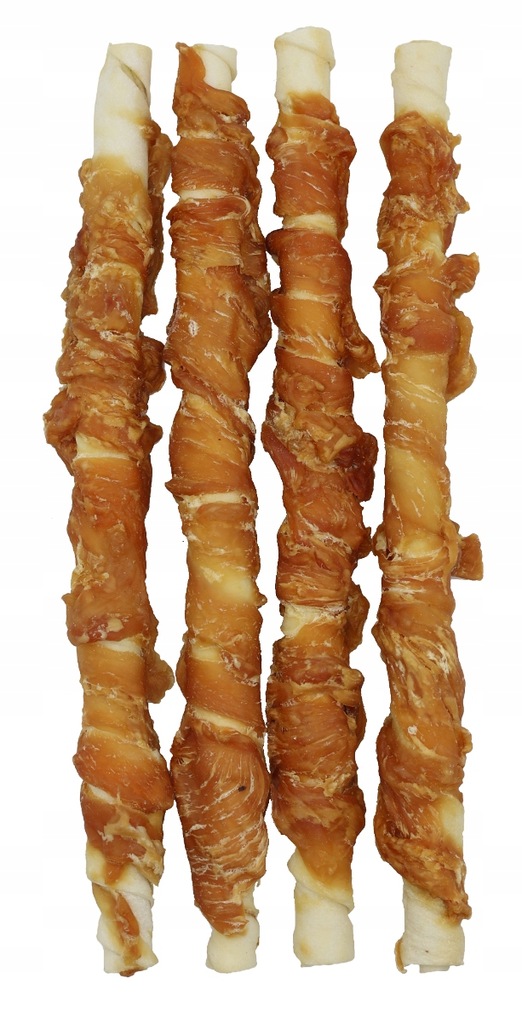 Kurczak na pałce ze skóry wołowej 28cm 320g Przysmak dla psa
