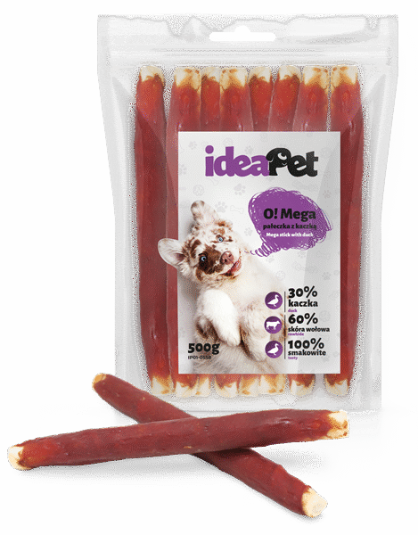ideaPet Mega pałeczka z kaczką 24cm 500g / Przysmak dla psa