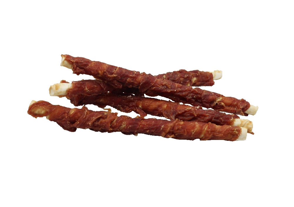 UNIQ PETS dog snacks 320g Długi patyk ze skóry wołowej z kaczką 28cm