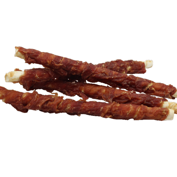 UNIQ PETS dog snacks 320g Długi patyk ze skóry wołowej z kaczką 28cm