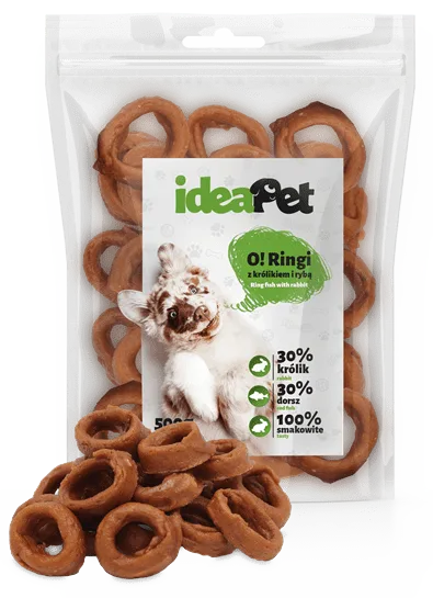 ideaPet Ringi z królikiem i rybą 500g / Przysmak dla psa