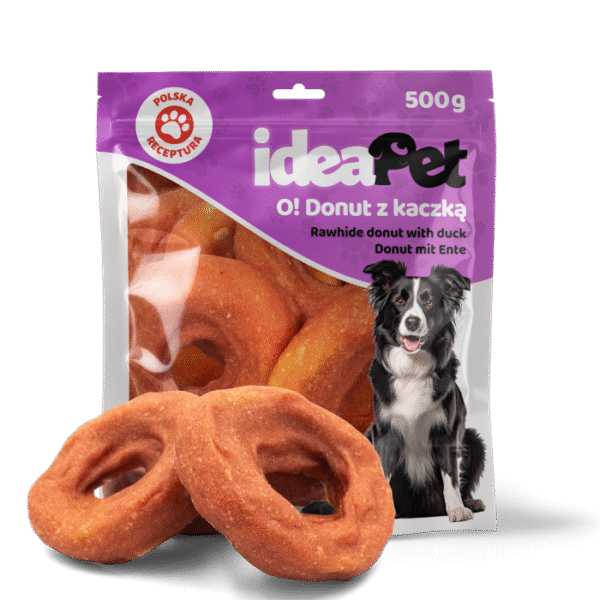 ideaPet Donut z kaczką 500g / Przysmak dla psa