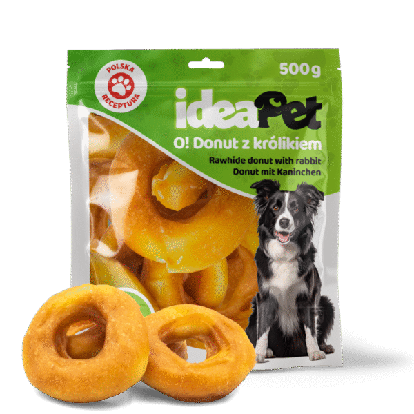 ideaPet Donut z królikiem 500g / Przysmak dla psa