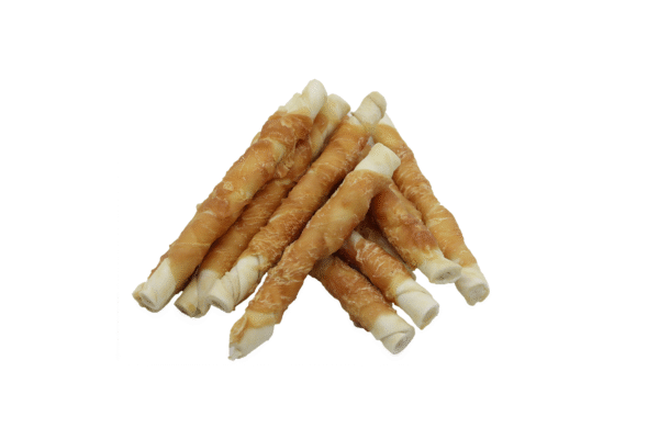 UNIQ PETS 500g długi patyk ze skóry wołowej z kurczakiem 17cm 500g Przysmak